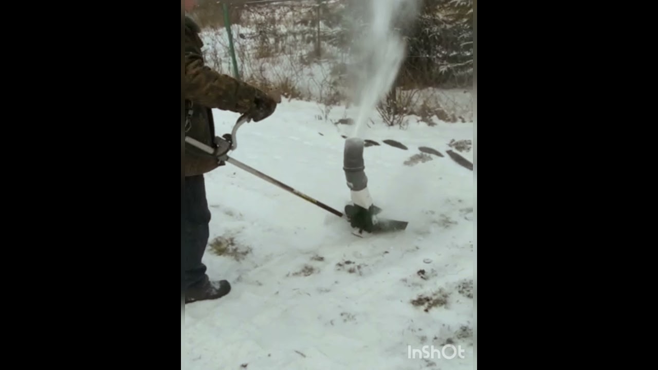 👌снегоуборщик из бензокосы👌