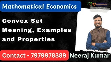 Convex set | Meaning and Examples | Mathematical Economics UG/PG
