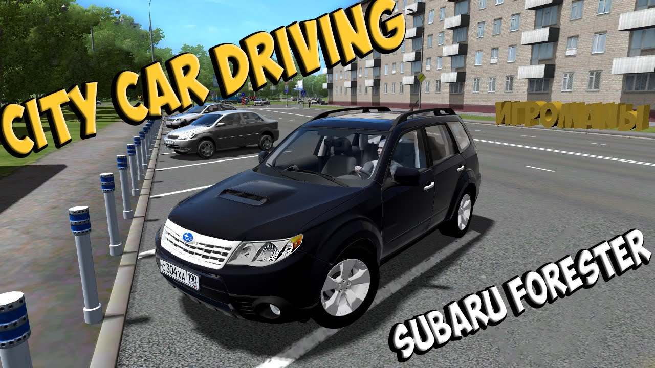 City car driving subaru
