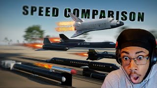 SPEED COMPARISON 3D | Fastest Man Made Objects (REACTION)