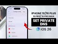 iOS 26 - iPhone 16 / Pro: How to Change DNS Server on iPhone - Private DNS