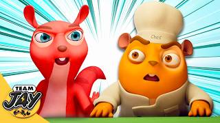 What A Chaos Meanas Cake-Off Disaster Team Jay Videos For Kids