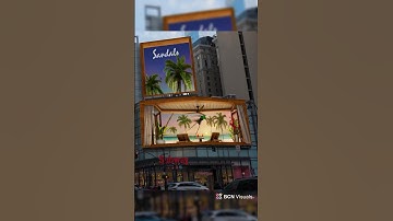 3D billboard in Times Square with Giant Hummingbird🦜 #sandals #3dbillboard #shorts