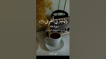 القارئ محمد صديق المنشاوي سورة طه الآيات 25 : 28
