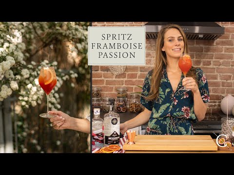 Recette de Spritz à la framboise et au fruit de la passion avec du gin québécois | 1 ou 2 Cocktails
