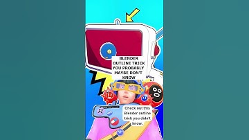 BLENDER OUTLINE TRICK: Outer lines behind object #blender3d #3d #b3d