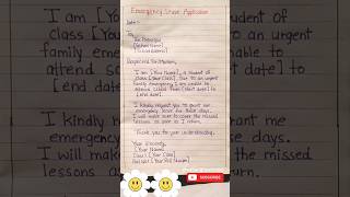 ✅Emergency leave Application✍🏻 #application #emergency #english #easy #school #leaveapplication
