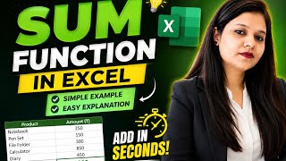 Learn SUM Function in Excel in 60 Seconds | Excel Basics for Beginners | Day 3