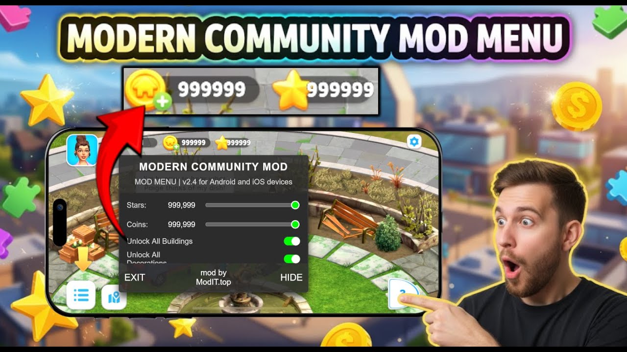 Modern Community Hack Unlimited Stars & Coins Tutorial 🔥