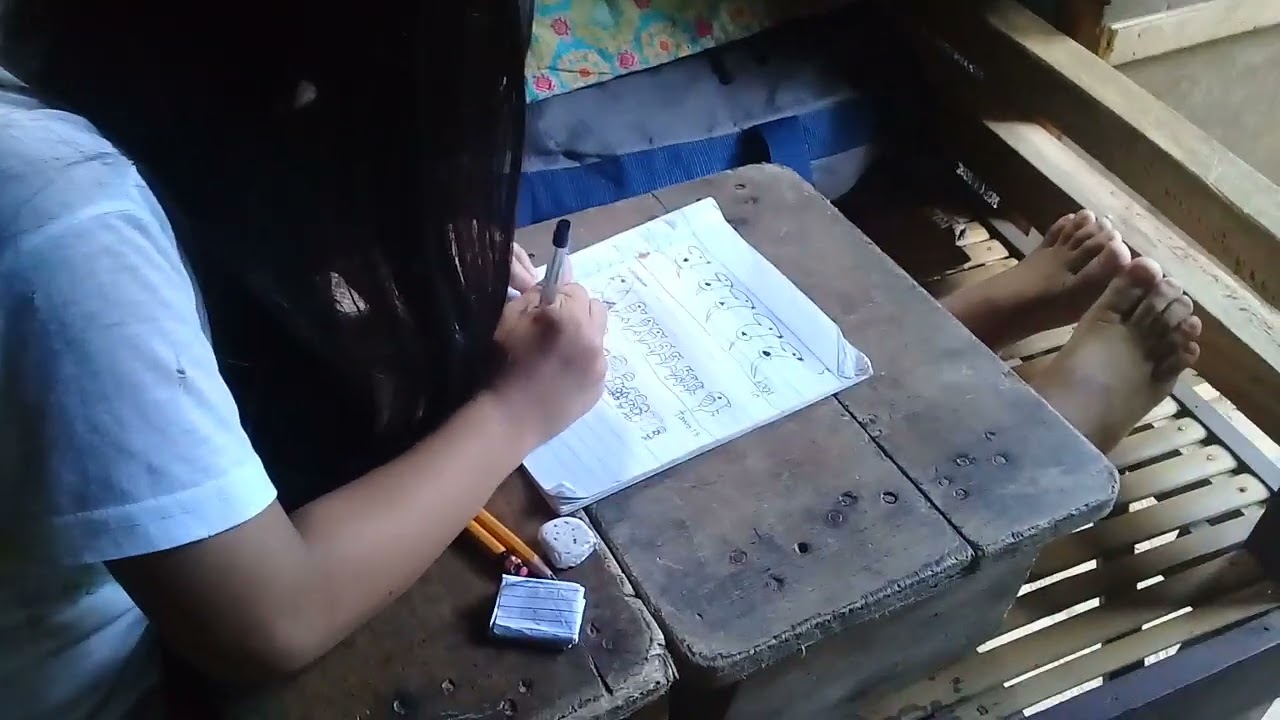 nag drawing uli si bunso...