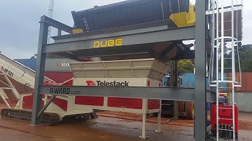 A-Ward Container Rotation Unloading System For Minerals Loaded In Half Container