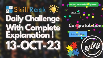 SKILLRACK DAILY CHALLENGE | 13-OCT-23 | Explanation in TAMIL | SIMPLE LOGIC | PROGRAM ID - 9488