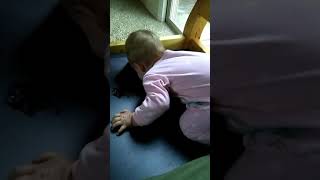 Blowing raspberries on the couch