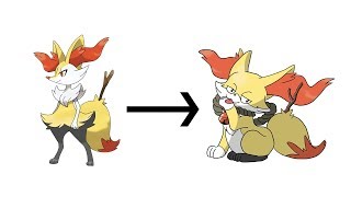 What If Fennekin Braixen Delphox Were Cats ?