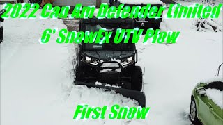 First Test Of The 2022 Can Am Defender Limited and the SnowEx 6&#39; UTV Snow Plow