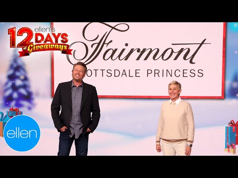 Universal Superstar Blake Shelton & Ellen Hand Out Exceptional Gifts on Day 9 of 12 Days!