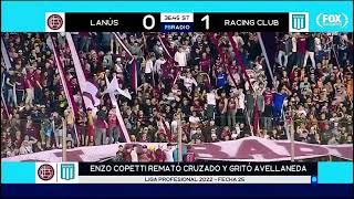 Lanús 0 - Racing 1 | Goles/Minuto A Minuto | Fox Sports