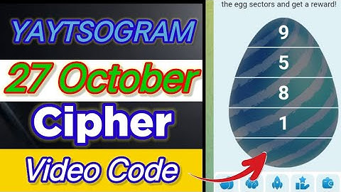 Yaytsogram 26 October Cipher Code | Today Yaytsogram Cipher Code #yaytsogram #airdrop #chiphercode