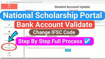 NSP Bank Account Validation | Change Bank IFSC Code | Step By Step Full Process