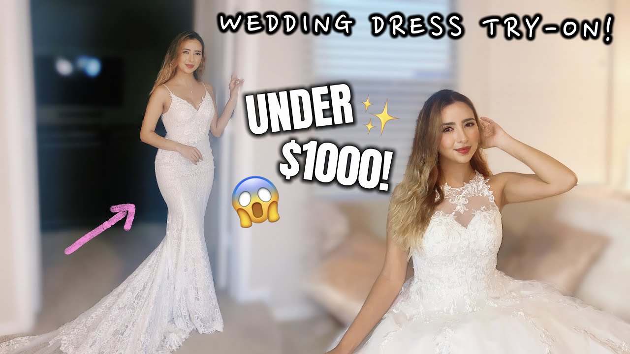 WEDDING DRESSES UNDER 1000 Azazie TryOn Haul! YouTube