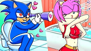 Sonic Likes Beautiful Amy Rose? - Funny Love Story Situations Scomics Play