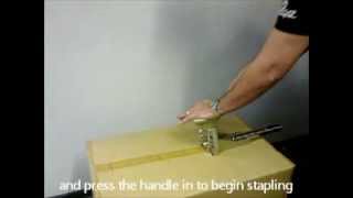 How to use a carton box stapler