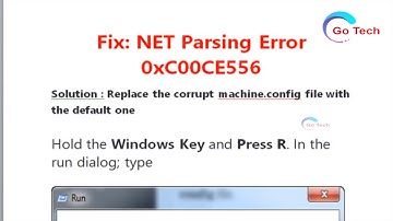 Guide To Fix Net Parsing Error 0xC00CE556 | Fix: NET Parsing Error 0xC00CE55 | Go Tech