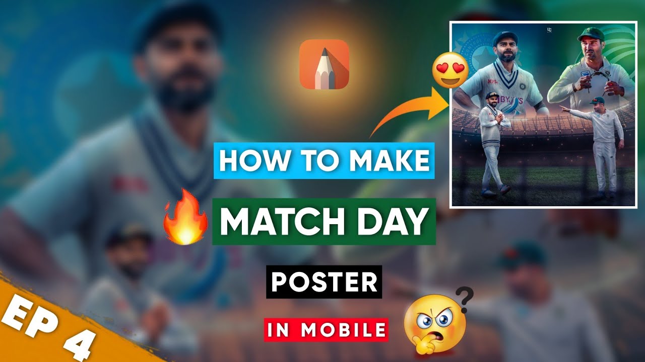 How to Make Cricket Match Day Poster in Mobile ll How to make Match Day Poster ll EP 04