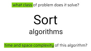 Sorting algorithms