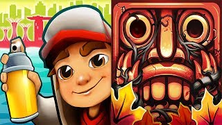 Subway Surfers 2017 Singapore VS Temple Run 2 Jungle Fall screenshot 3