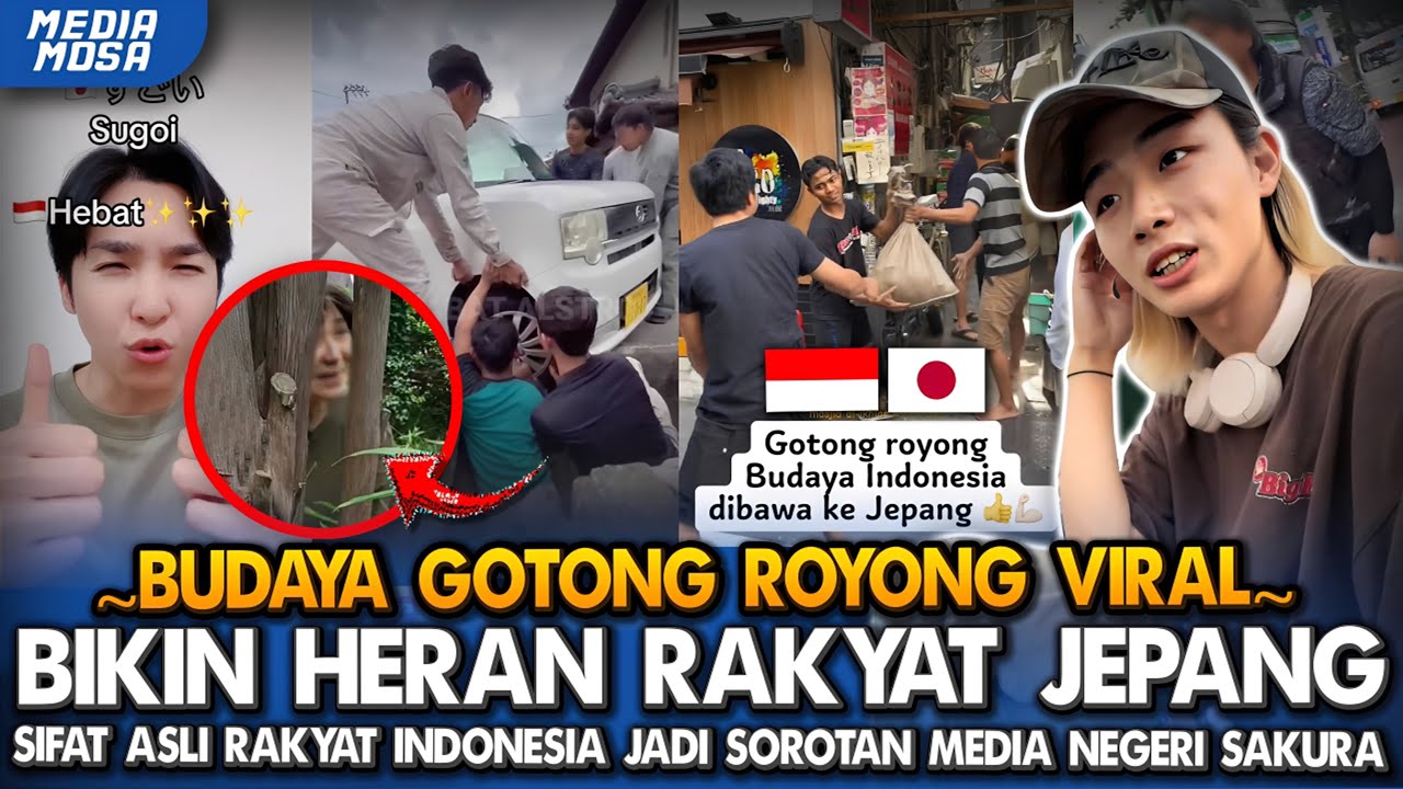 BUDAYA GOTONG ROYONG ORANG INDONESIA BIKIN MEDIA JEPANG MENANGIS! 😭 Bikin Dunia Takjub 🇮🇩🇯🇵