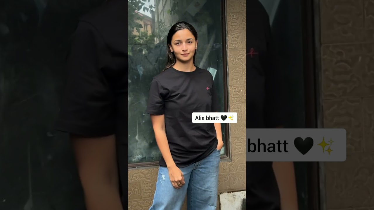 Alia bhatt black T - shirt simplicity look 🖤✨