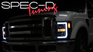 SPECDTUNING INSTALLATION VIDEO: 2008-2010 FORD F250 PROJECTOR HEADLIGHTS