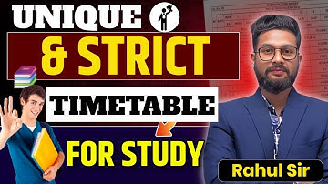 UNIQUE & STRICT TIMETABLE FOR STUDY 🔥| JR TUTORIALS | 