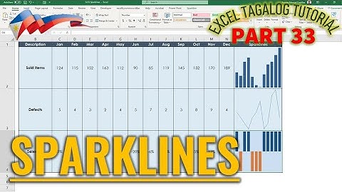 [Excel Tagalog Tutorial #33] Sparklines