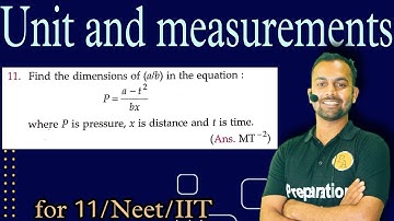 Pfp-11 unit and measurements : find the dimension of a/b in the equation p=(a-t^2)/bx where P is pre
