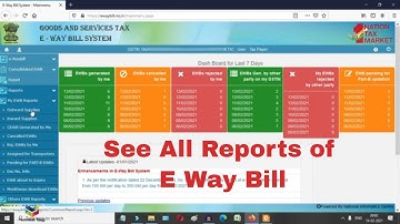 How To See All Report of E Way Bill | E Way Bill 2021 | See All E Way Bill Report | Technical Tyagi