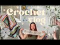 Crochet with me  granny blankie  making the flower top  vlog 009