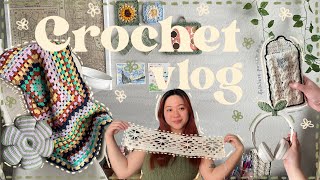 crochet with me  granny blankie & making THE flower top | vlog 009