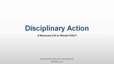 Disciplinary Action