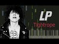 LP - Tightrope НОТЫ & MIDI | KARAOKE | PIANO COVER