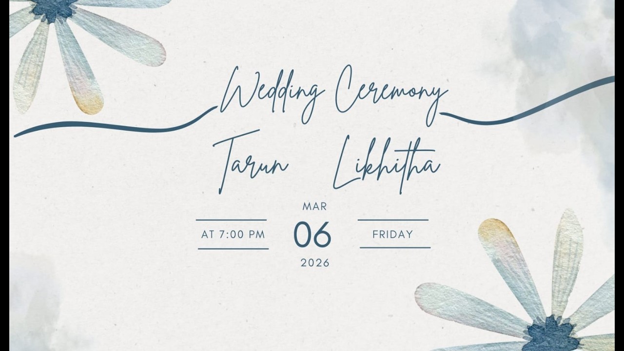 Tarun Weds Likhitha #live