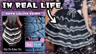 Goth Lolita Skirt IRL || Royale High Cosplay