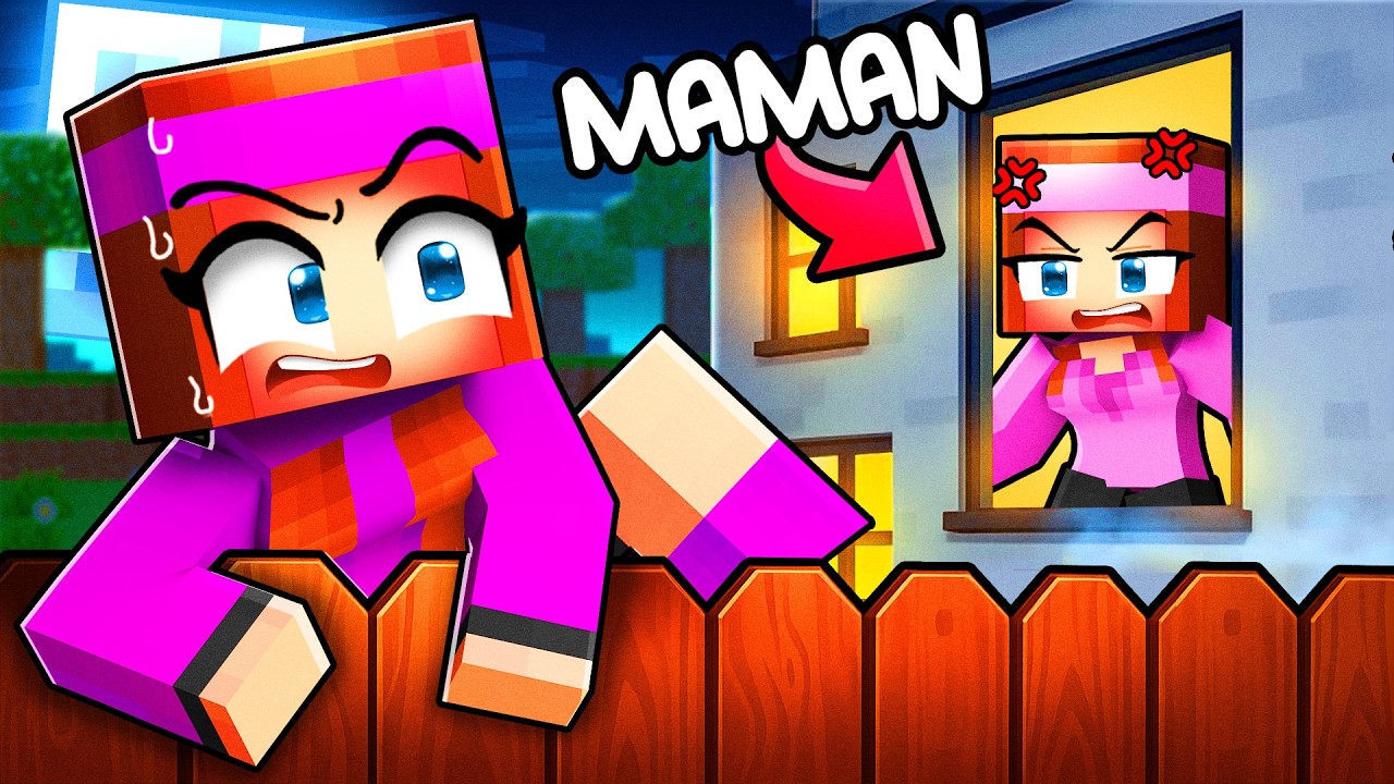 Anna fugue à 00h00 sur Minecraft !