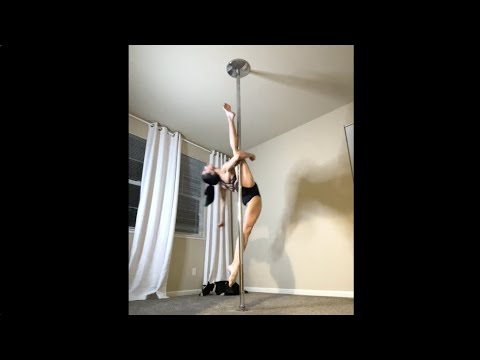 Flexy Friday pole combo with brass sit split...because who doesn't love a good spready to the gods?!