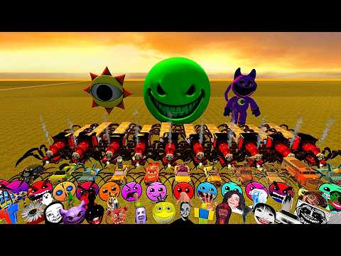 This GMod Map Is Full of Choo Choo Charles… With Sprunki and Catnap Behind Them!