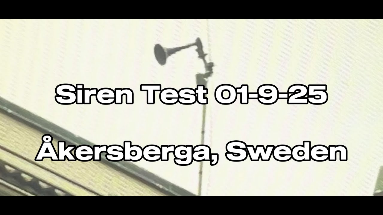Swedish Civil Defence Siren Test 01/9-25 | MKT 75/370 + CA 370