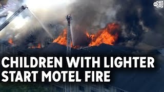 Children left alone by babysitter spark motel fire