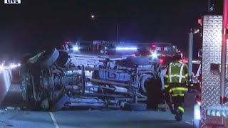 SUV vs. pickup on Dumbarton Bridge