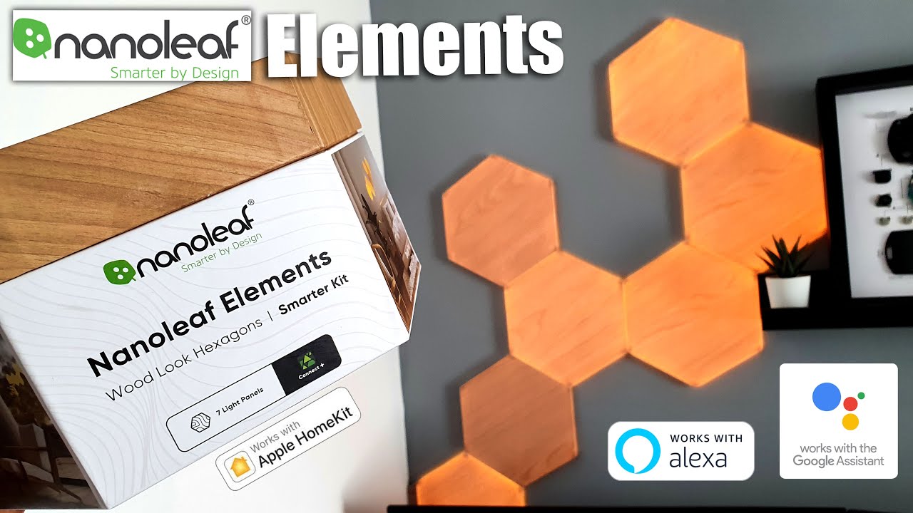 Nanoleaf Elements Wood Look Hexagon Light Panels Review | NON RGB ...